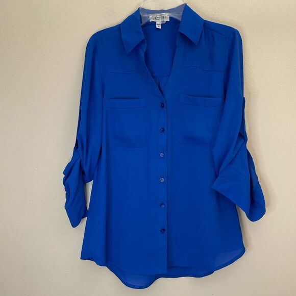 Express| XSmall | career wear| pockets| Button down - Picture 13 of 13